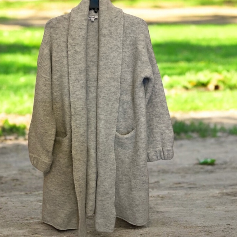 Madewell Women's Ryder Cardigan Sweater in Marled Gray‎ Size XSMALL